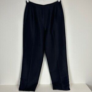 VTG David Warren Black Silk Cropped Pants 8P